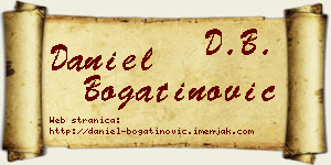 Daniel Bogatinović vizit kartica